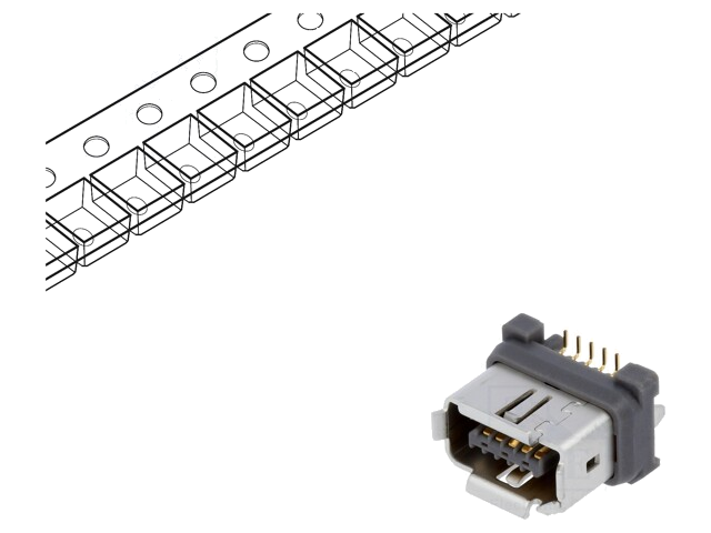 Connector: ix Industrial; contact; IX; mannelijk; PIN: 10; A; op PCB Connector: ix Industrial; contact; IX; mannelijk; PIN: 10; A; op PCB